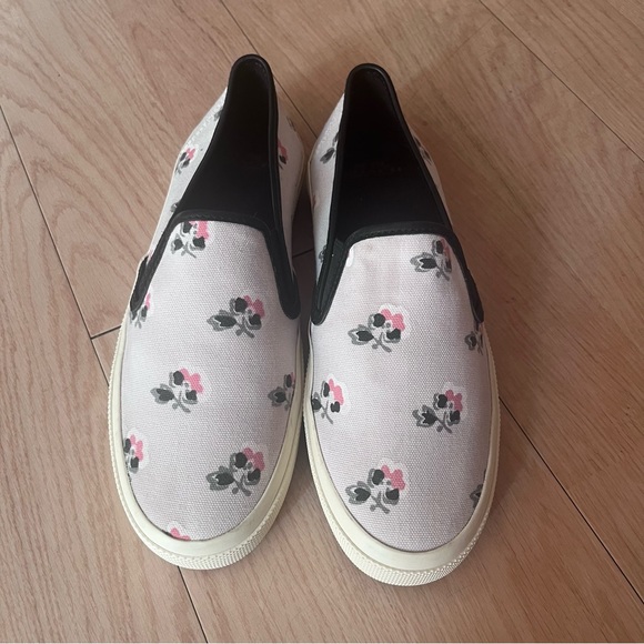 Coach Chrissy Slip On Sneaker Shoe Pink Floral Size 9 - Picture 2 of 9